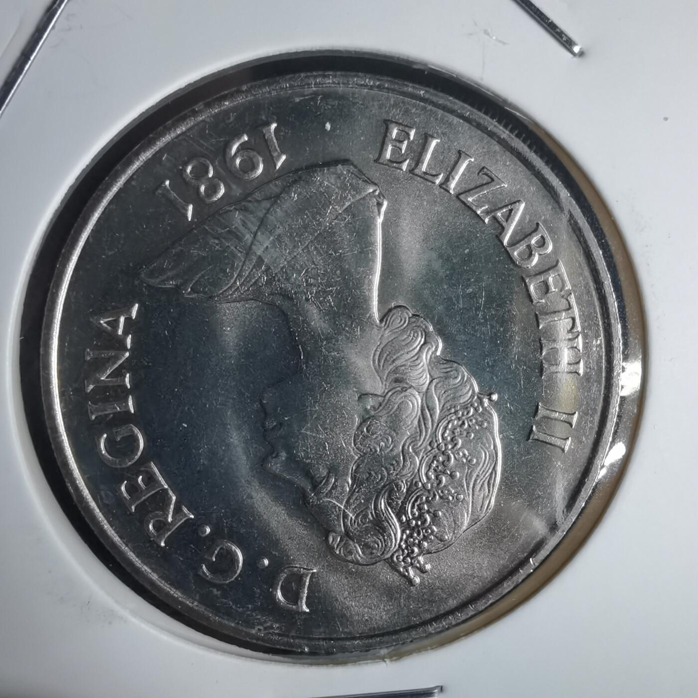 沼泽如烟--第975场 特克斯和凯科斯1981年半克朗