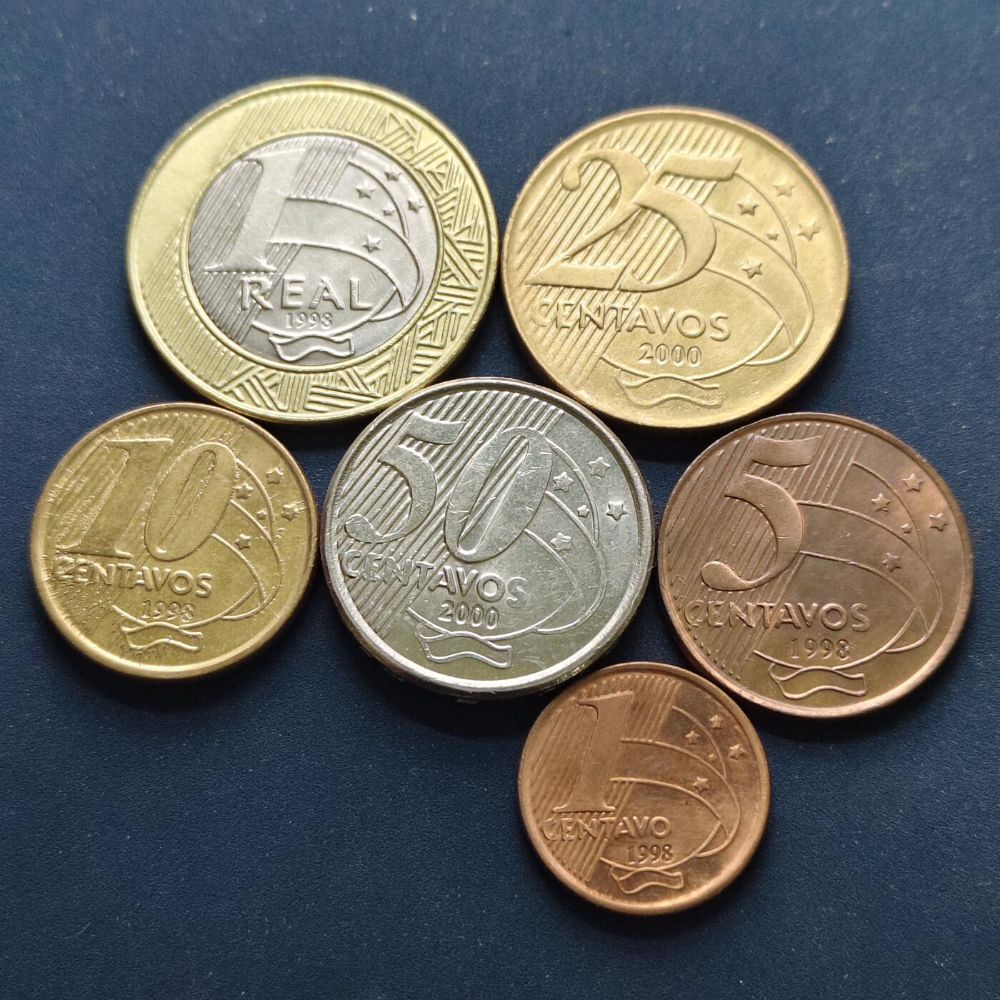 【全场包邮】纯粹捡漏拍498场-持续更新中 巴西1998-2000年英雄人物版6枚套币