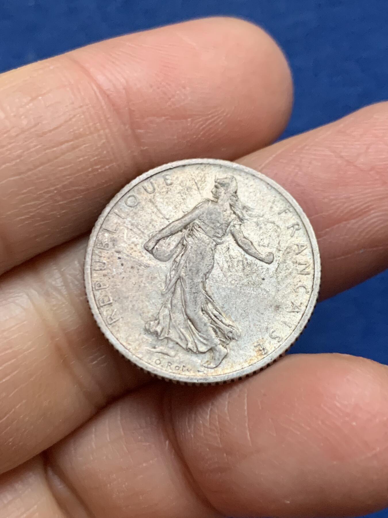 《竞宝斋》第461场 周日，周一，2场连拍 （全场包邮）欢迎送拍 法国1906年特年播种女神1法郎银币，克劳斯1901-1920发行20年份第二大特年，仅次于1903