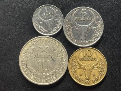 邮泉阁限时拍卖第四十场 非洲专场（硬币在国外。请付邮费6元。） - 马达加斯加4枚