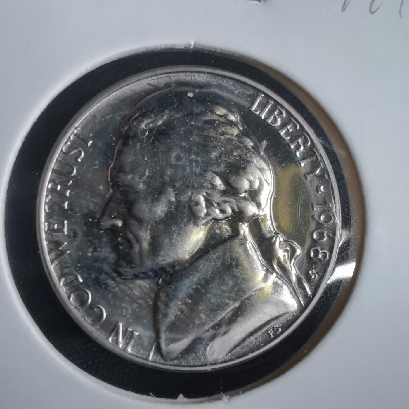 沼泽如烟--第974场 美国1968年5分精制币