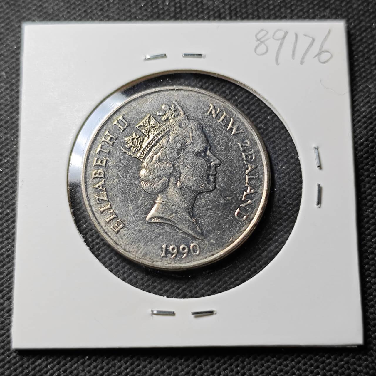 KK钱币收藏小铺  第389期  2月预留时间 周末发货  1990新西兰20分 大版
