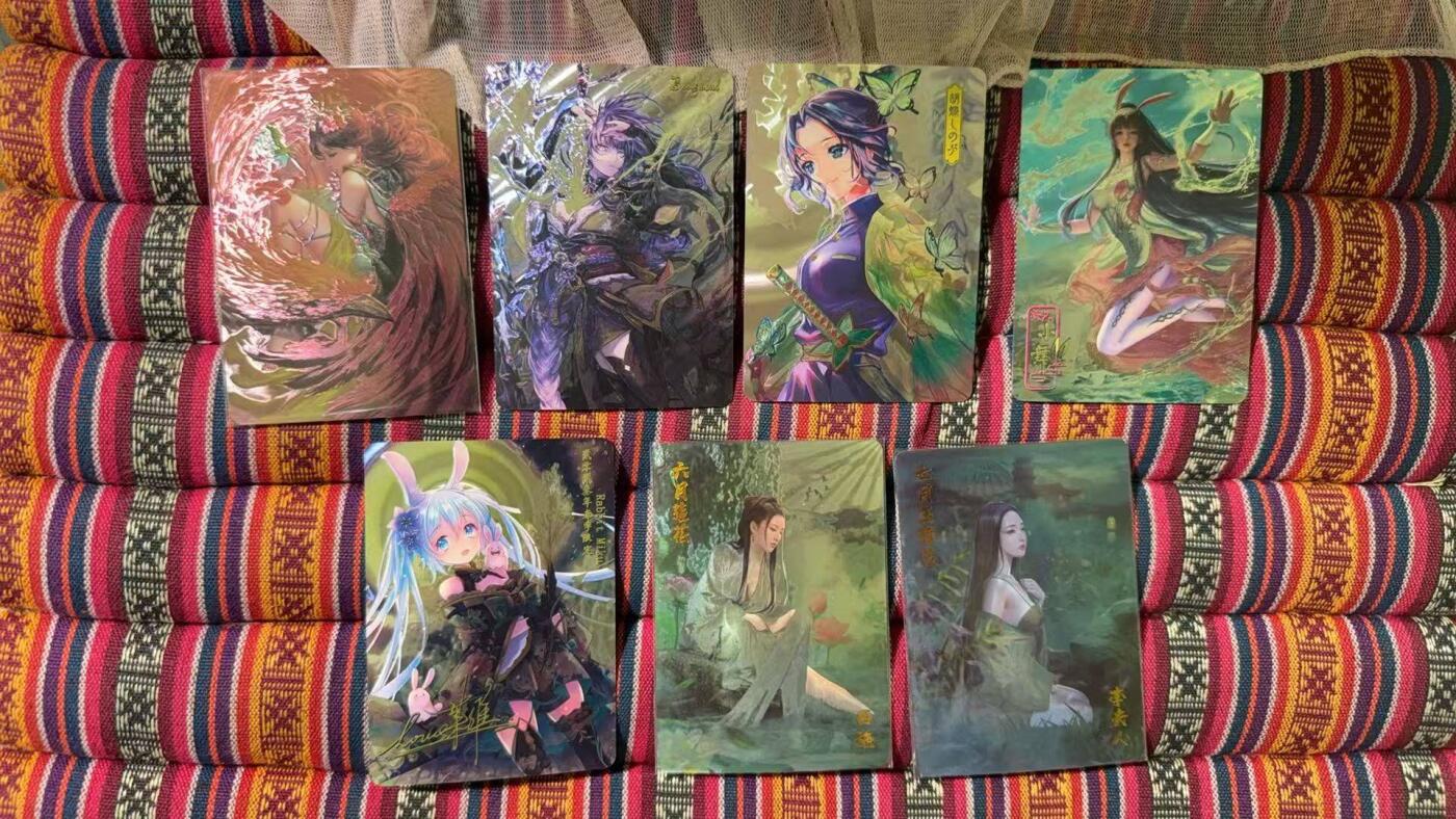 光影卡牌第29期，各家亲签，各家套卡，持续收拍品 光刻卡7张