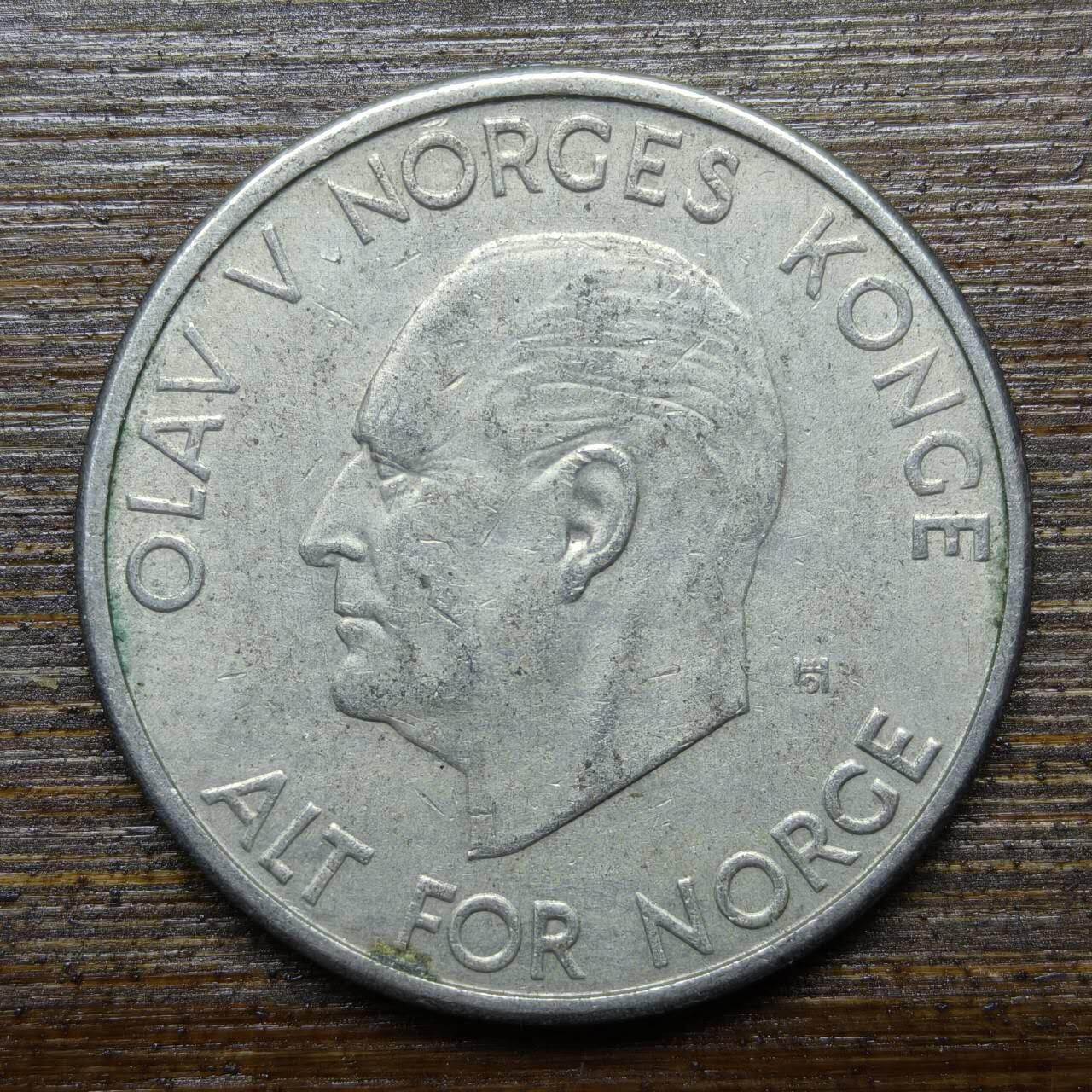 【铜匠收藏】★第140场★散币场。不寄存，30包邮。不满30元，支付5元运费。《接受代拍 代送NGC评级》 16【无寄存】挪威1967年5克朗镍币