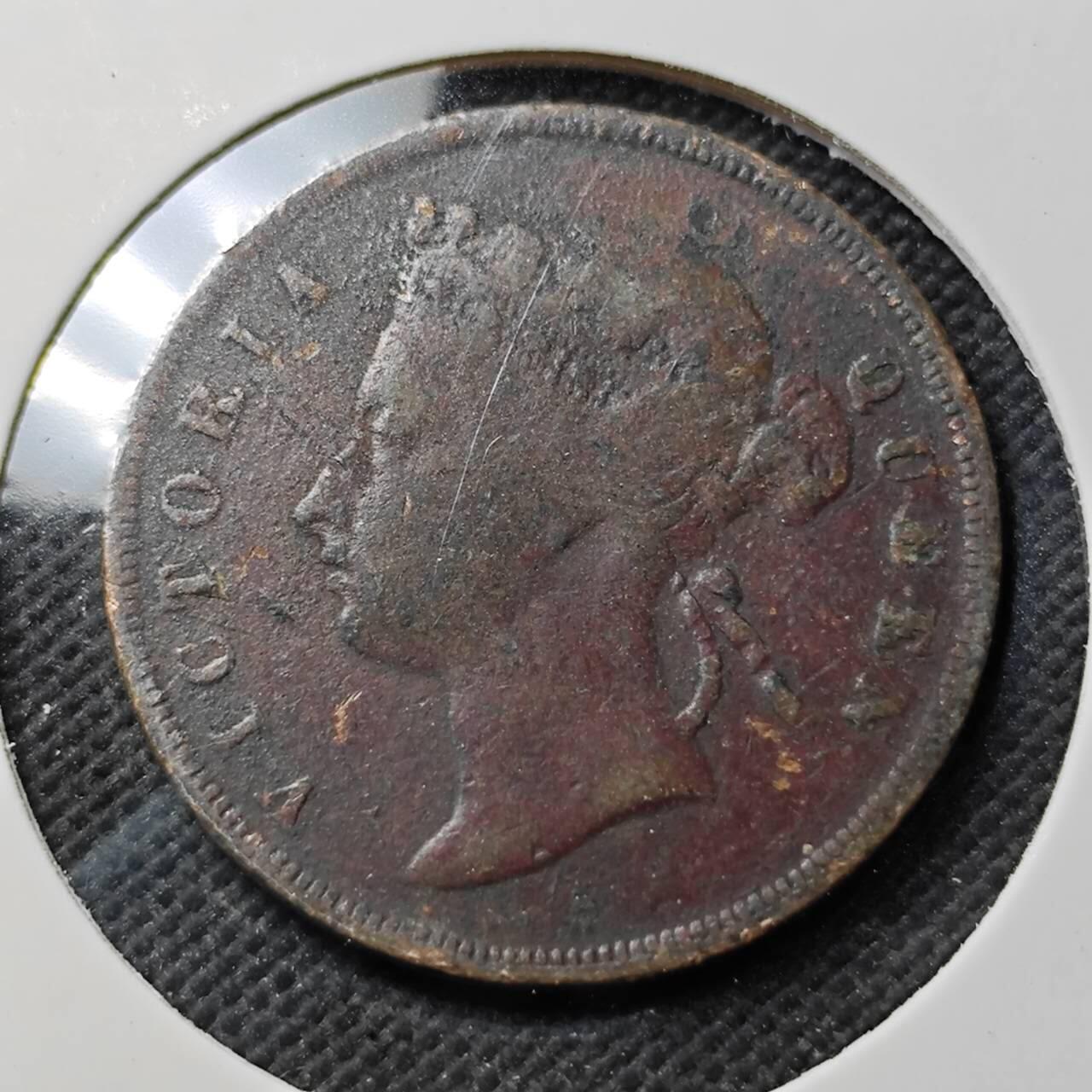 KK钱币收藏小铺  第389期  2月预留时间 周末发货 英属海峡1分铜币 