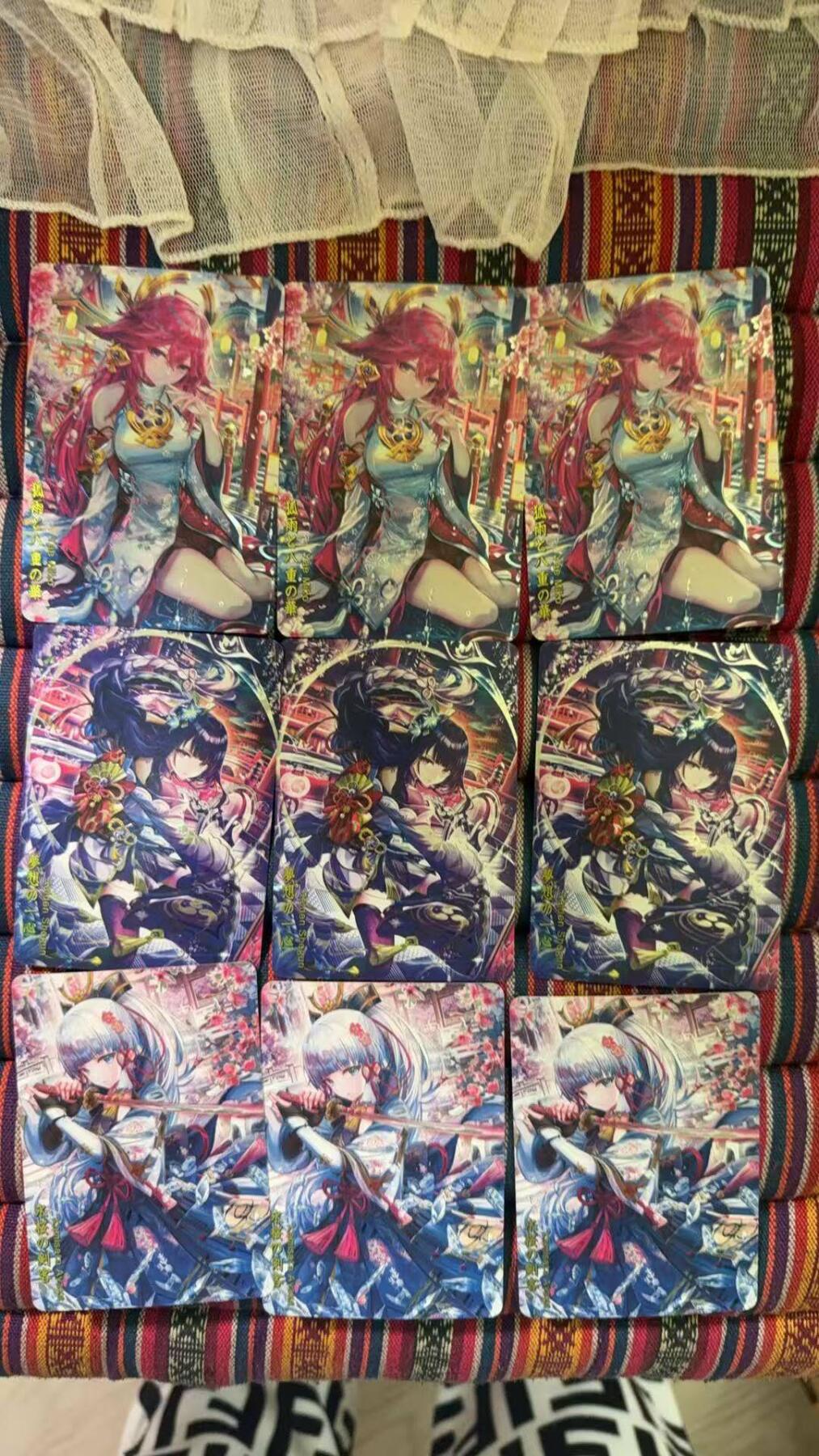 光影卡牌第29期，各家亲签，各家套卡，持续收拍品 白花恋砖石闪3宫9张