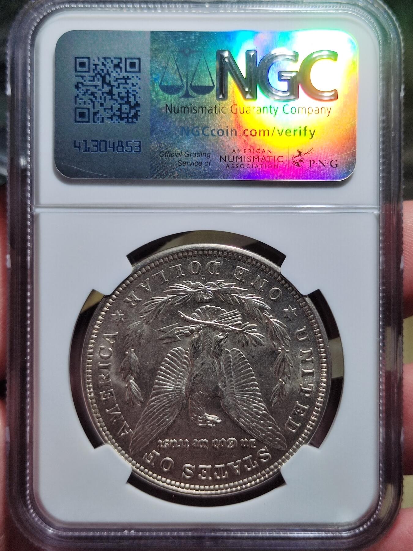 中外钱币第七场 NGC-MS63分1921年D版美国摩根银币