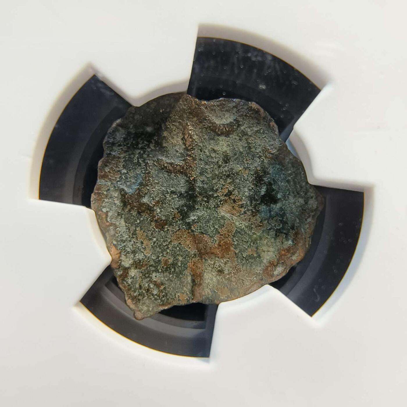 七河·世界币章矿标杂件每周小拍（总第35期）（本场周二结标） （6）k625 大唐西域粟特币 昭武九姓·石国 土屯王铜币   华夏评级VF20