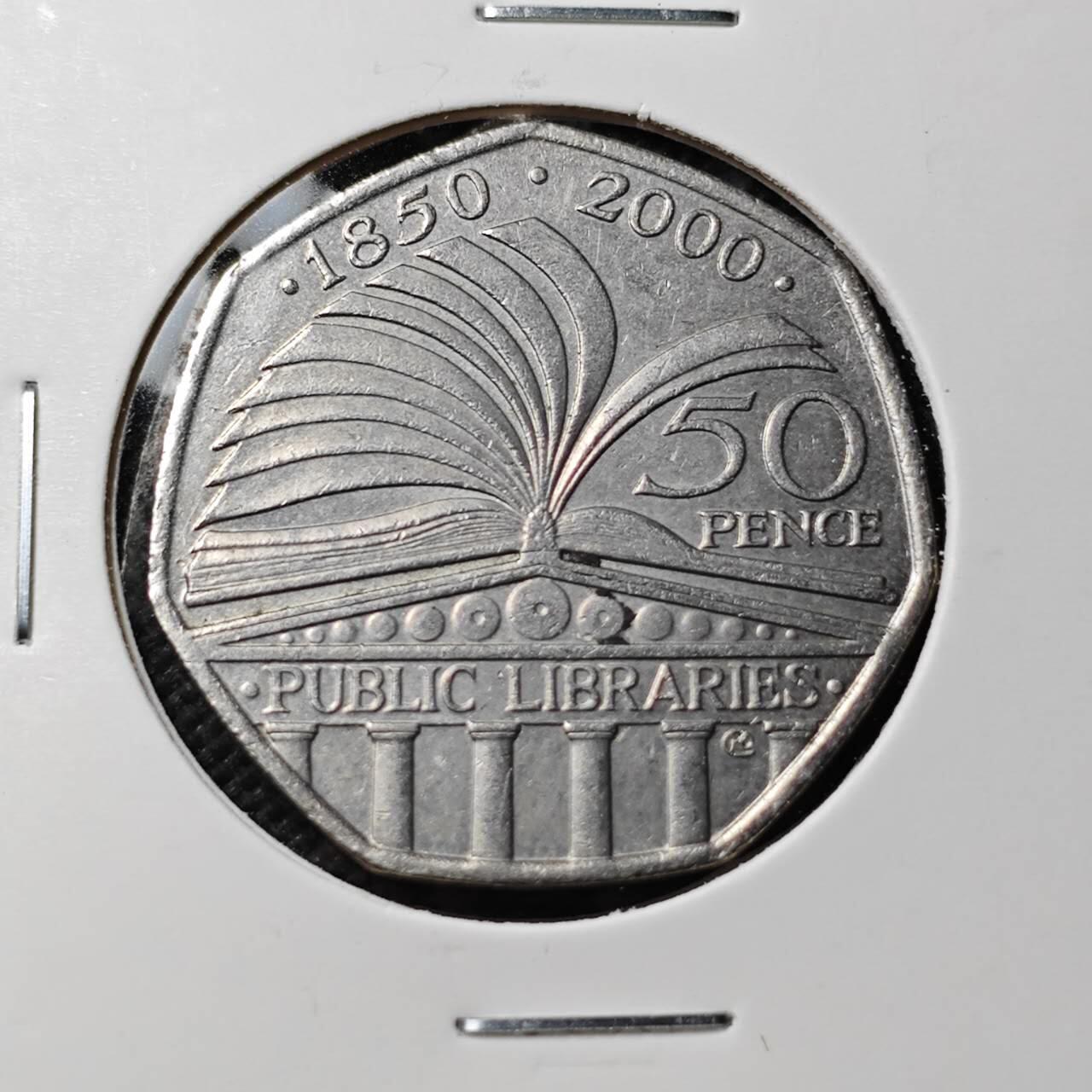 KK钱币收藏小铺  第389期  2月预留时间 周末发货  英国50便士纪念币 