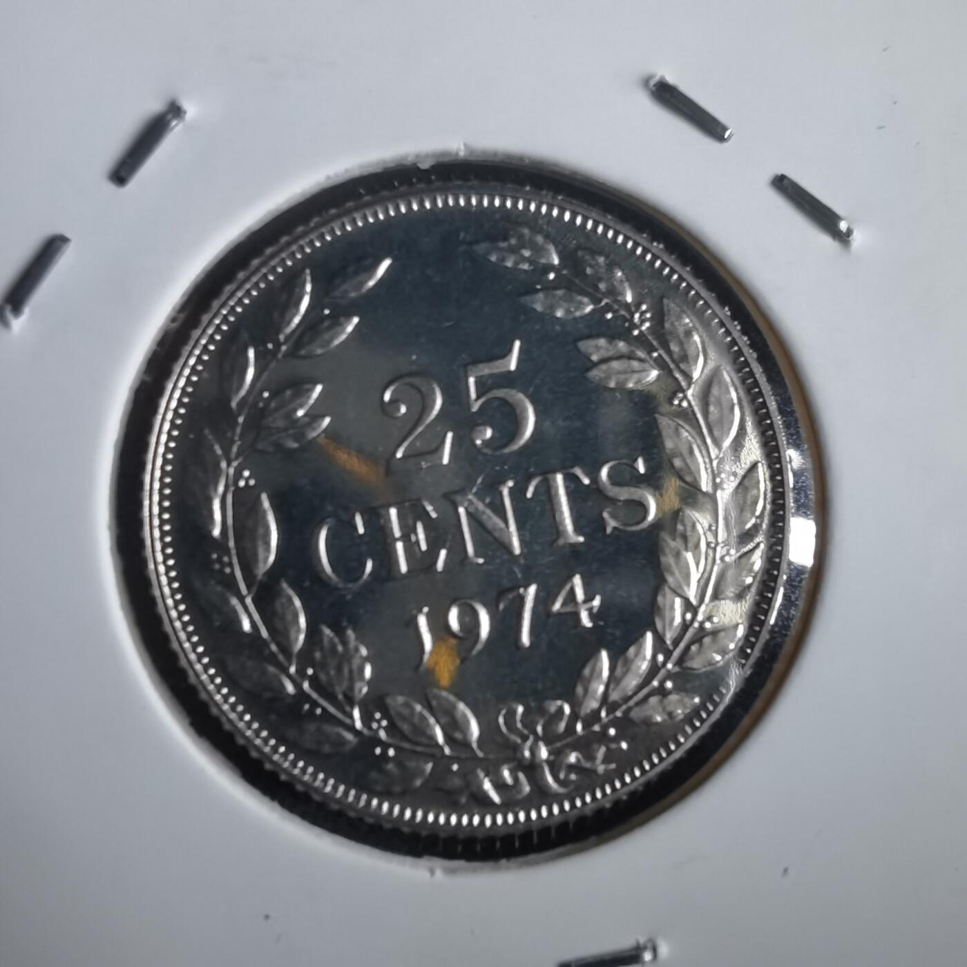 沼泽如烟--第974场 利比里亚25分精制币