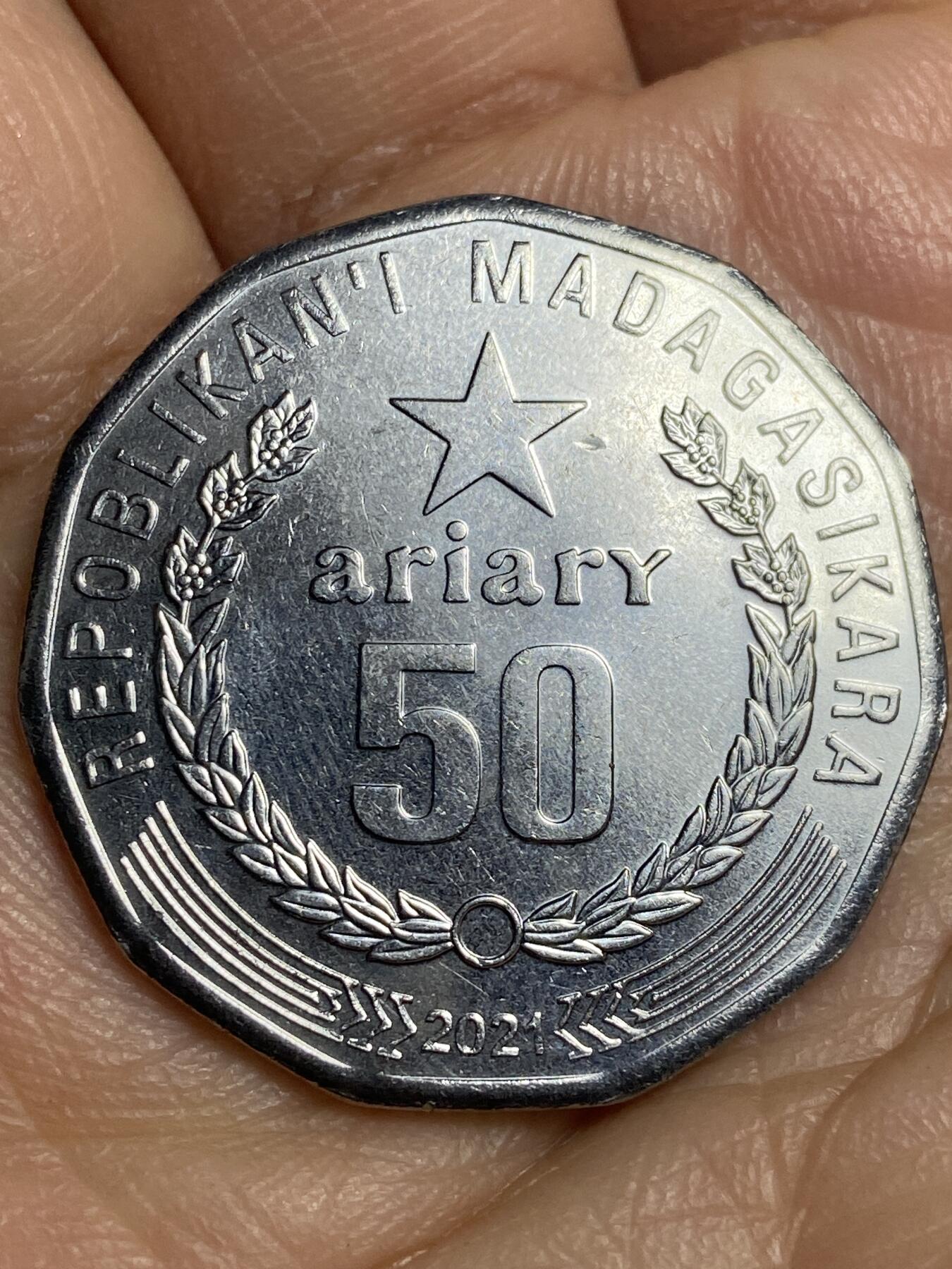 2026年第十五场(总第一百八十四场）外国好品散币场(免佣金) 马达加斯加🇲🇬2021年50法郎