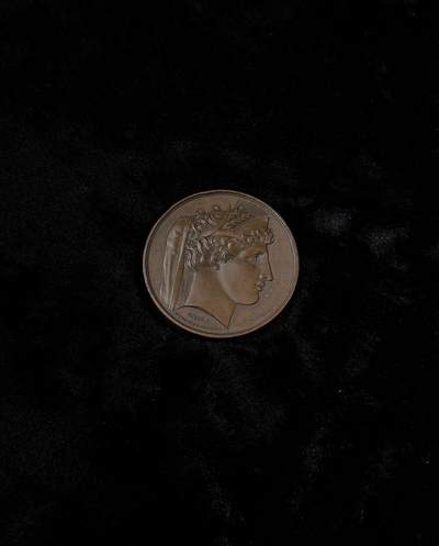 戎马世界章牌大赏第110期 - 法国农业协会大铜章，边缘有一道磕