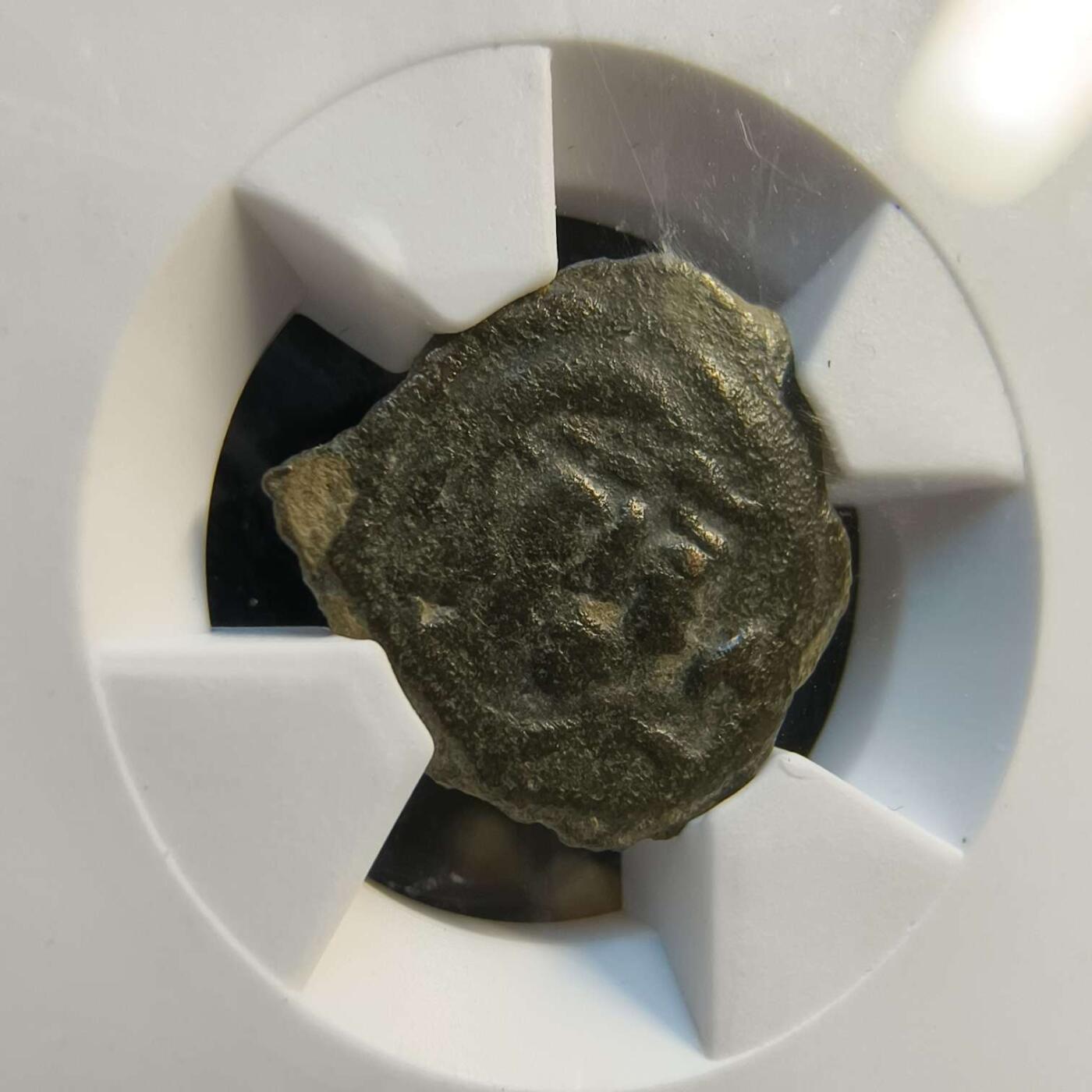 七河·世界币章矿标杂件每周小拍（总第35期）（本场周二结标） （6）k625 大唐西域粟特币 昭武九姓·石国 土屯王铜币   华夏评级VF20