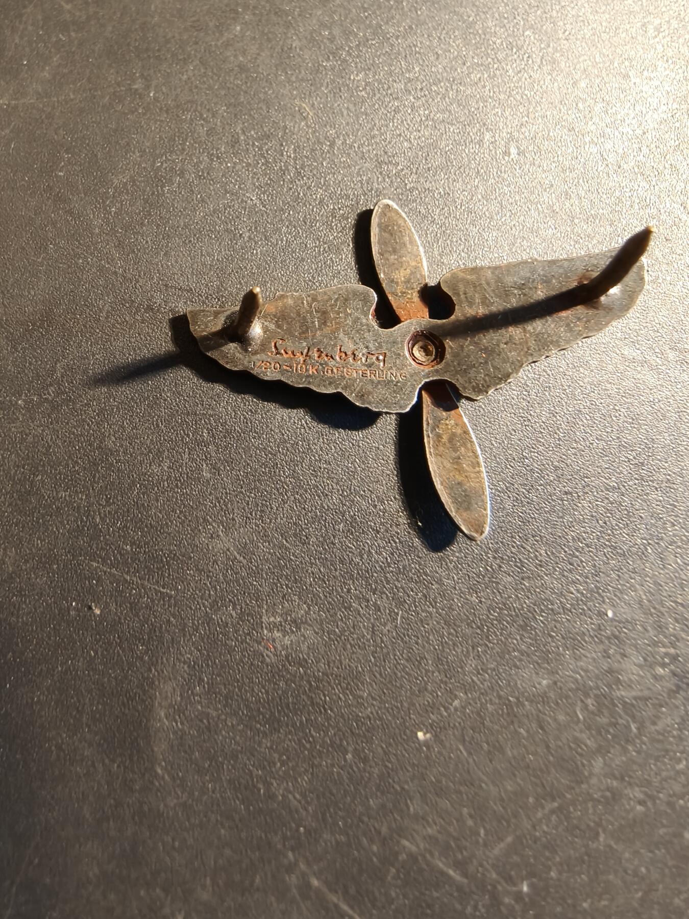 老王徽章第179期 美国空军领章    925银包10k金     2.7g