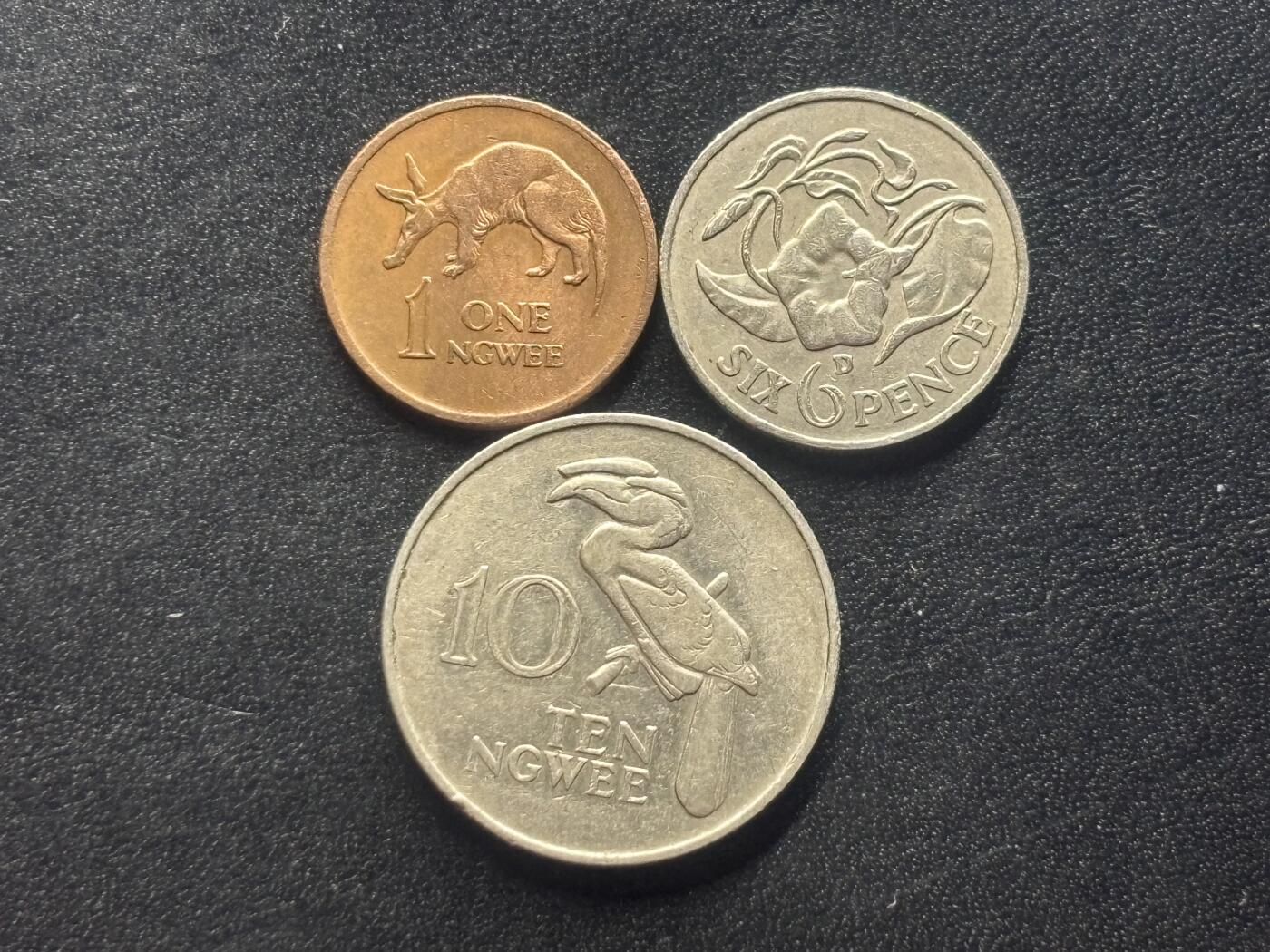 邮泉阁限时拍卖第四十场 非洲专场（硬币在国外。请付邮费6元。） 赞比亚3枚