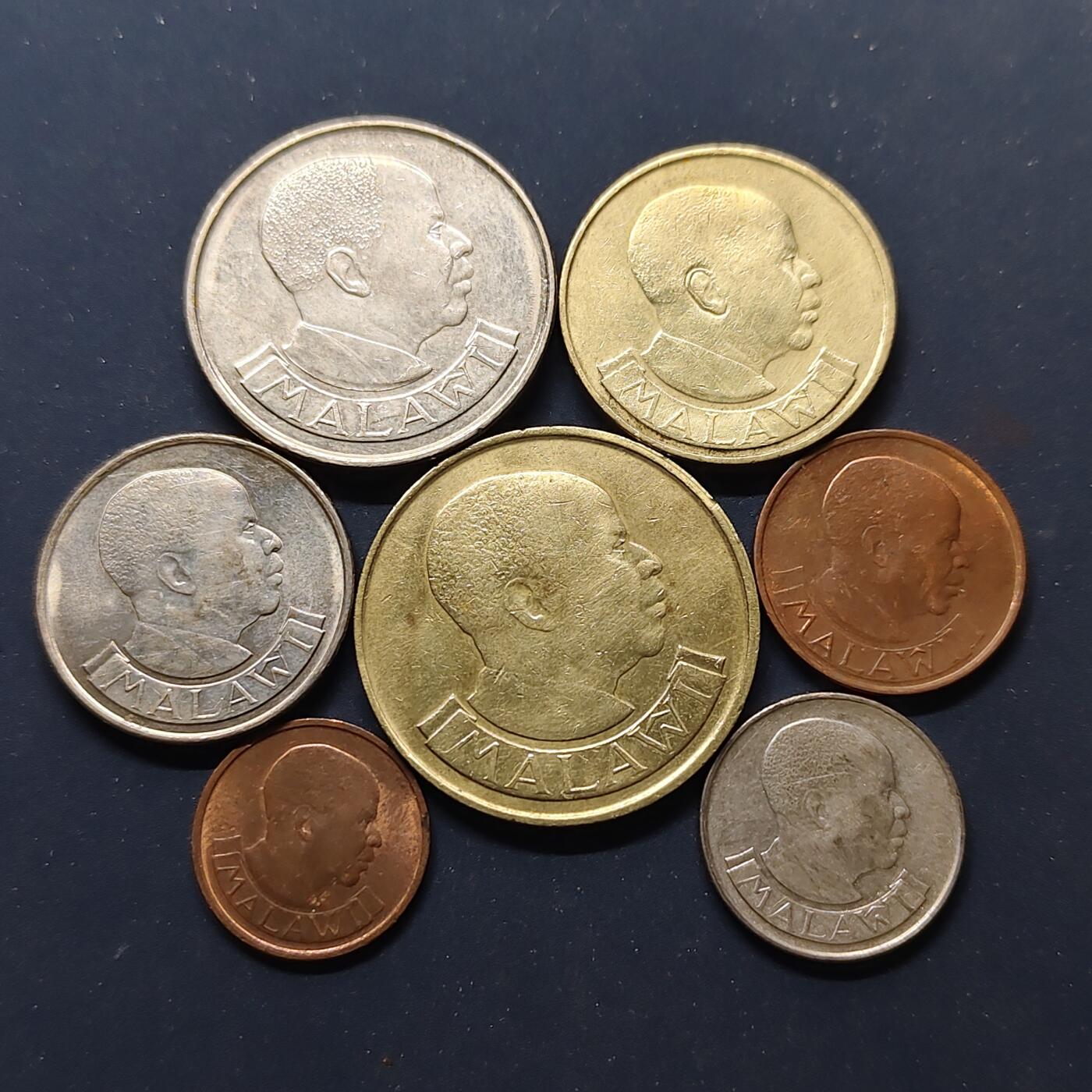 【全场包邮】纯粹捡漏拍498场-持续更新中 马拉维1971-1994年7枚套币