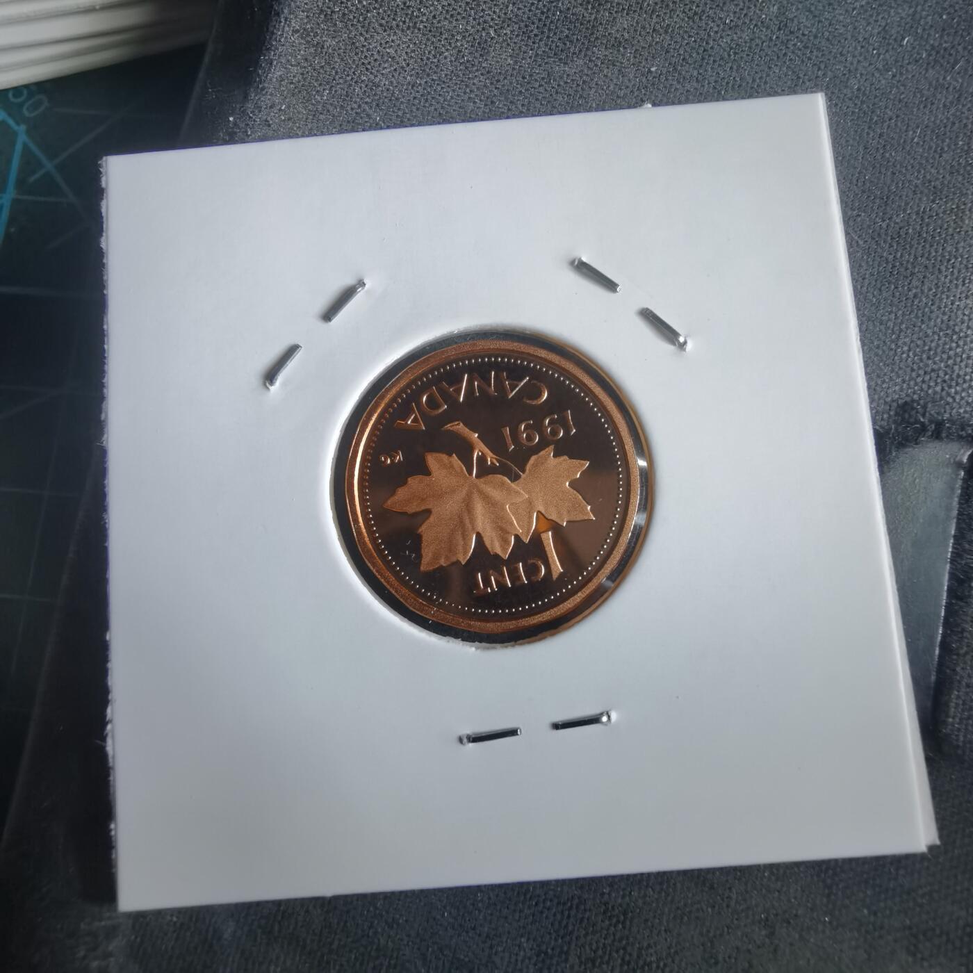 沼泽如烟--第974场 加拿大1991年1分精制币