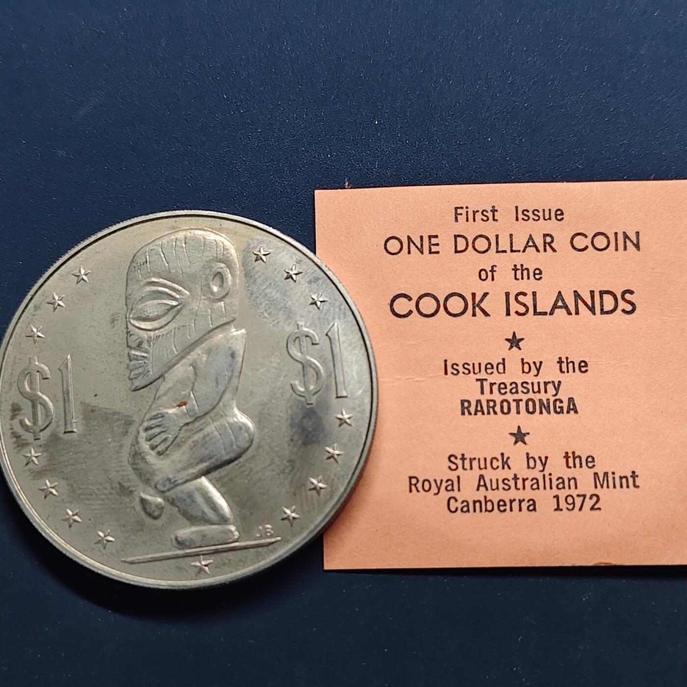 【全场包邮】纯粹捡漏拍498场-持续更新中 库克群岛1972年生殖图腾1元克朗币-含证书