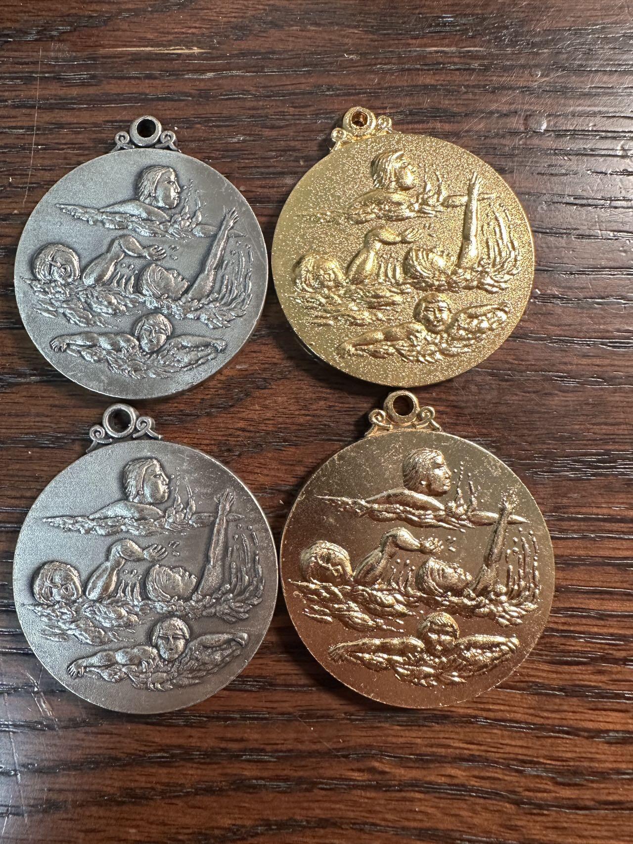 蒂克钱币-第57场 日本章 企业章拍卖  九州 游泳奖牌四枚