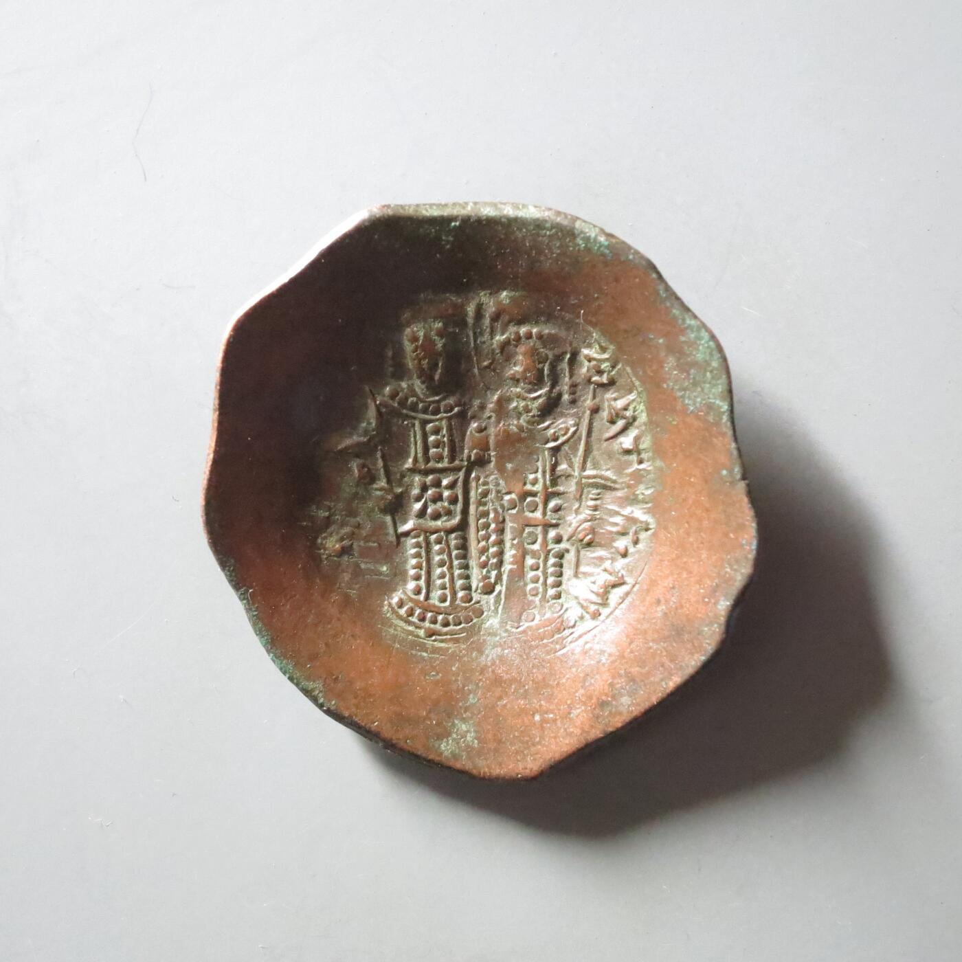 七河·世界币章矿标杂件每周小拍（总第35期）（本场周二结标） （19）k620拜占庭帝国碟形币 阿莱克修斯三世 华夏评级XF40