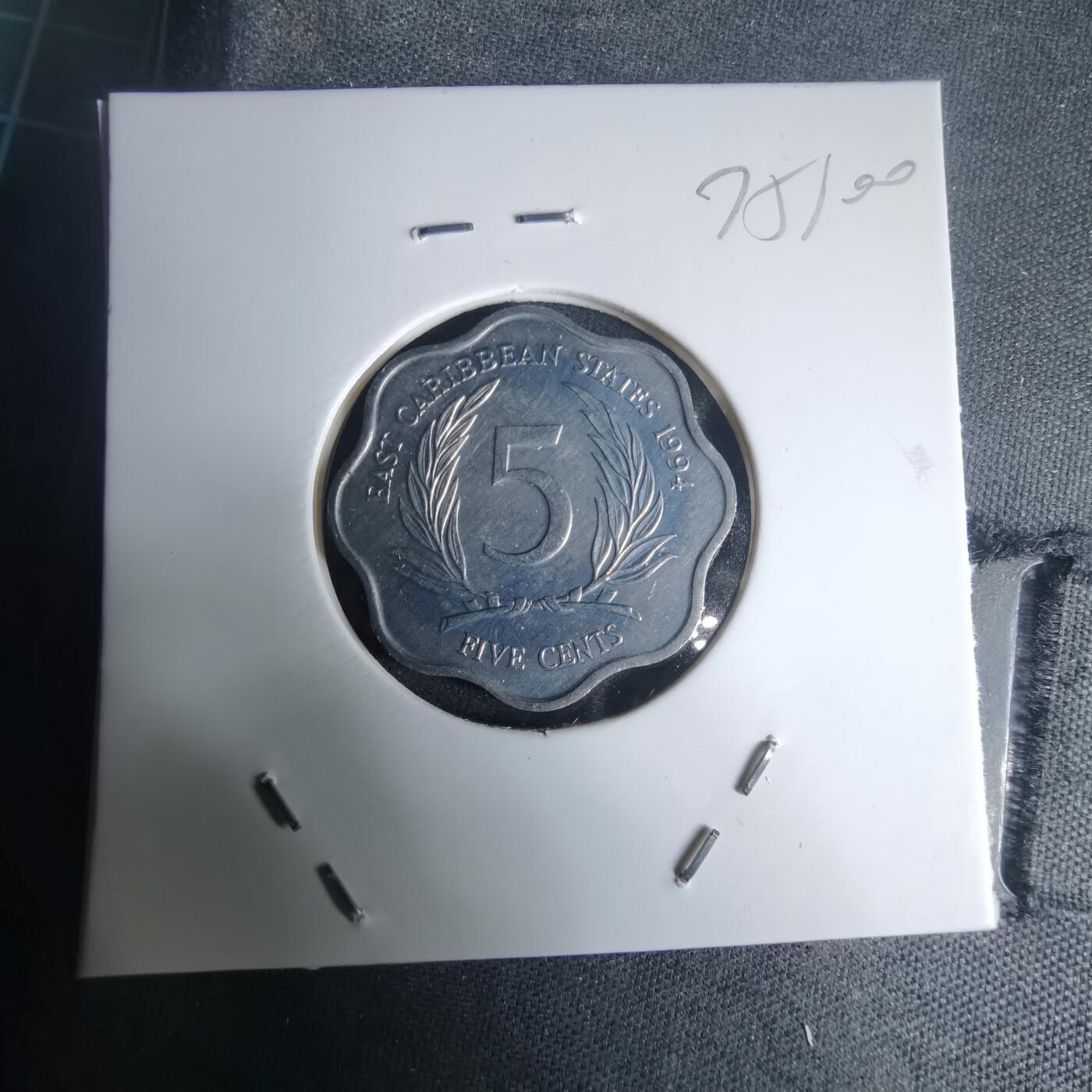 沼泽如烟--第975场 东加勒比1994年五分