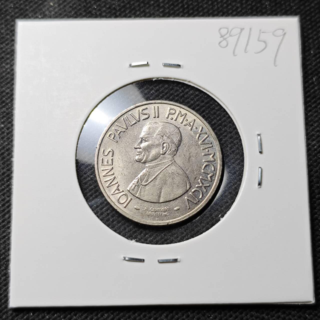 KK钱币收藏小铺  第389期  2月预留时间 周末发货  梵蒂冈100里拉