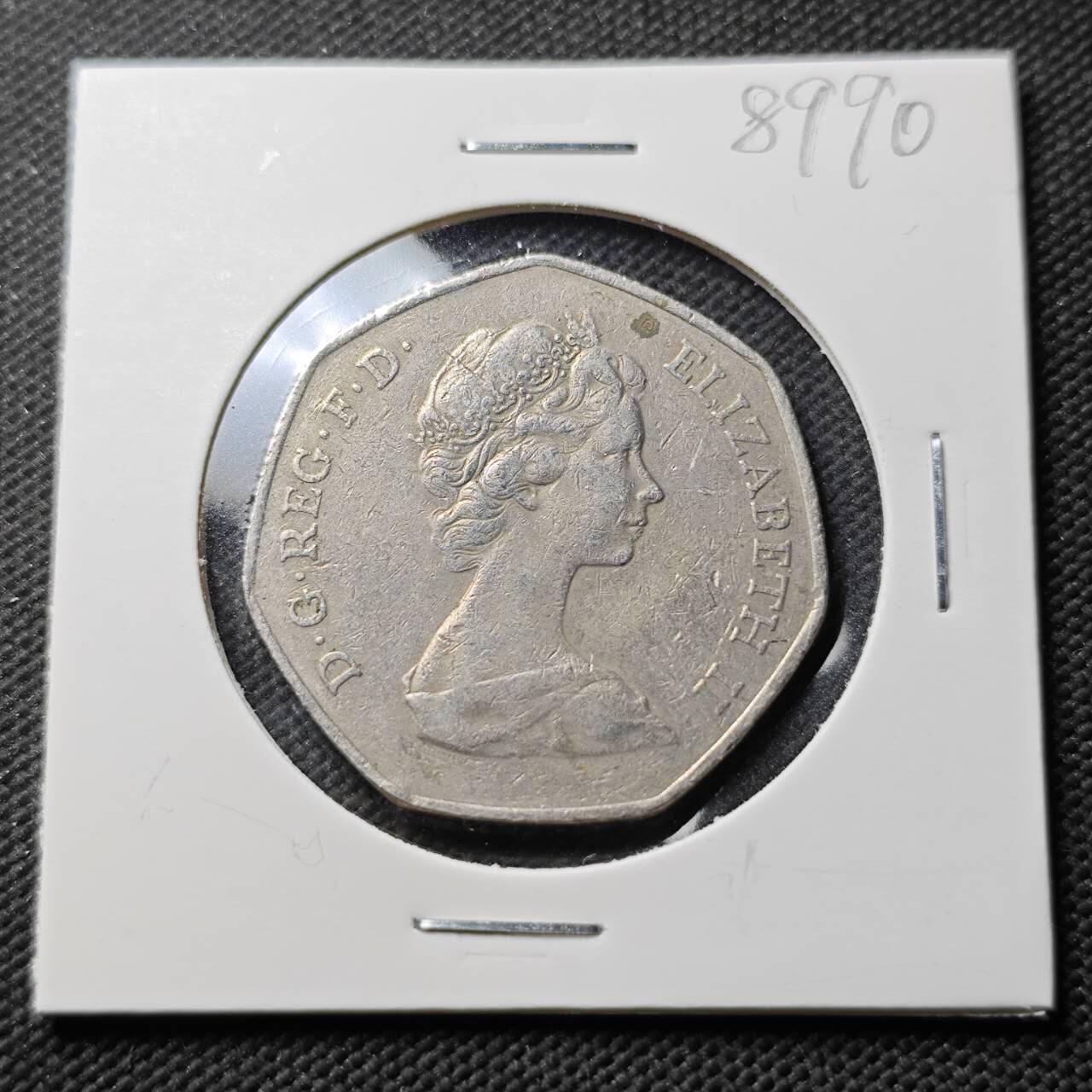 KK钱币收藏小铺  第389期  2月预留时间 周末发货  英国入欧纪念币50分