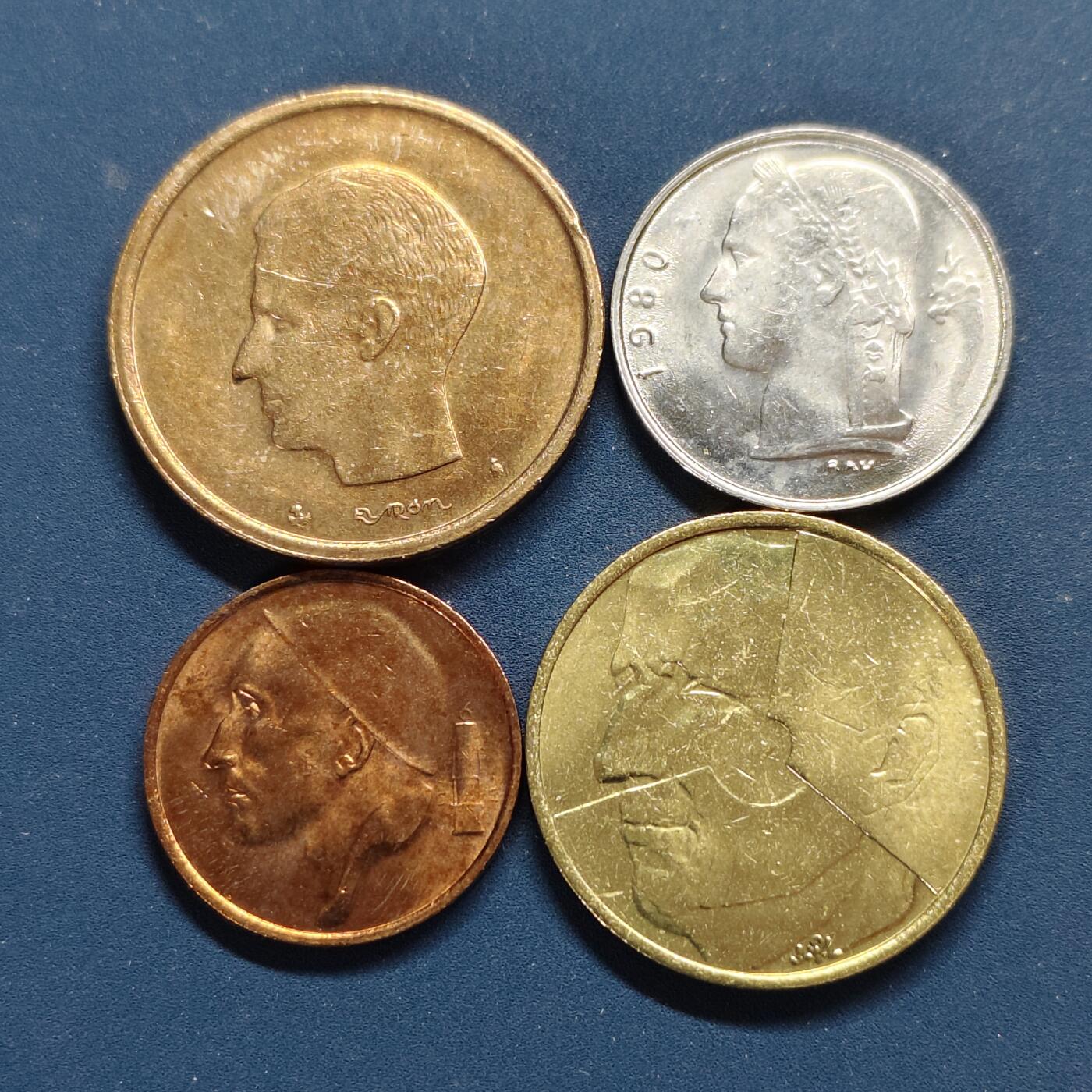 【全场包邮】纯粹捡漏拍498场-持续更新中 比利时1980-1986年4枚套币