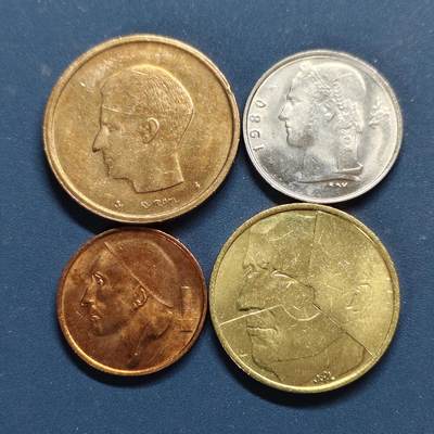 【全场包邮】纯粹捡漏拍498场-持续更新中 - 比利时1980-1986年4枚套币