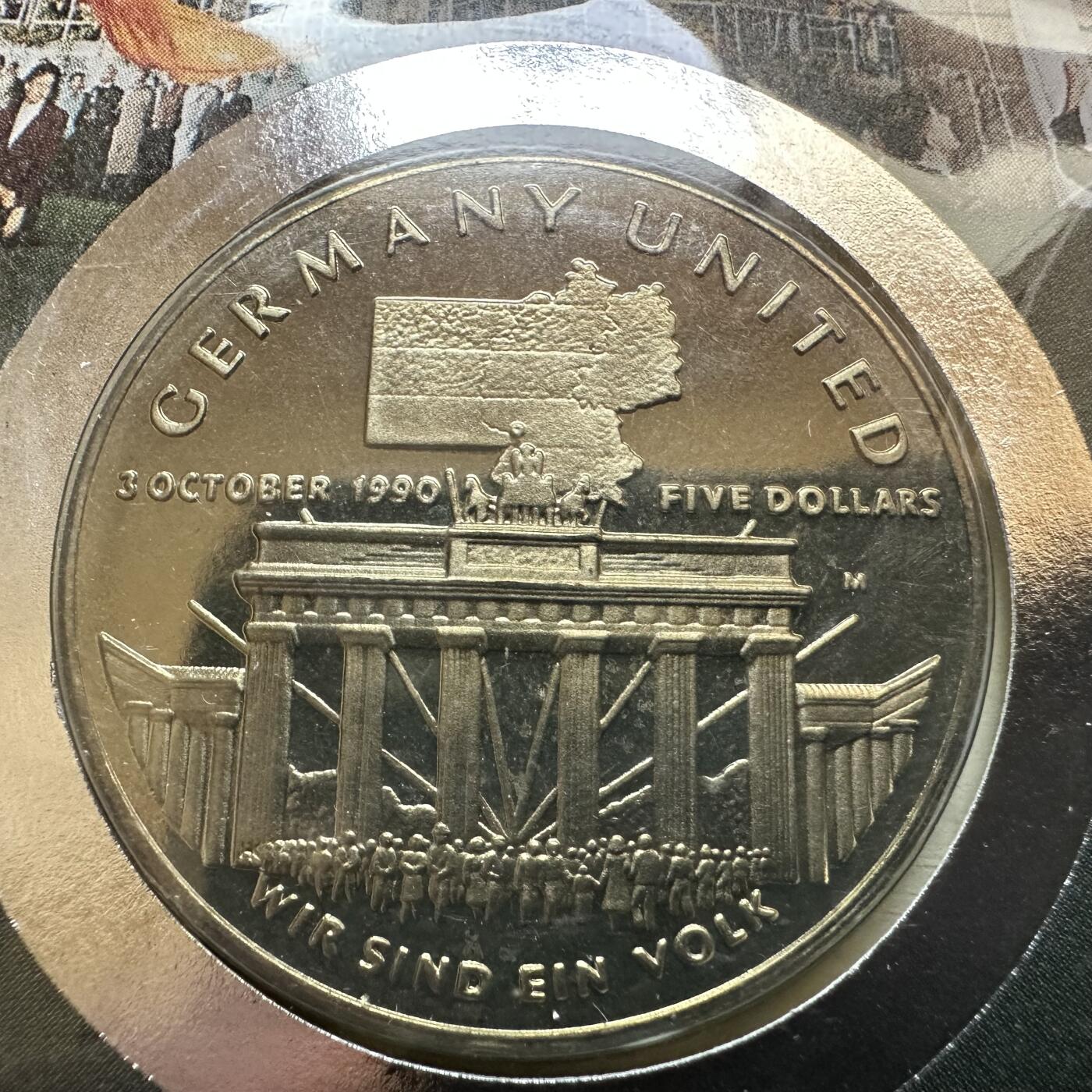 🌹外币初藏🌹🐯2026年第12场  每周二四六晚8️⃣点 接代拍 马绍尔群岛1990年德国统一¥5克朗型纪念币 首日封