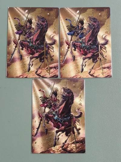 光影卡牌第29期，各家亲签，各家套卡，持续收拍品 - （亲签3张）卡德曼巾帼水浒，杆子亲签扈三娘，粗闪红编