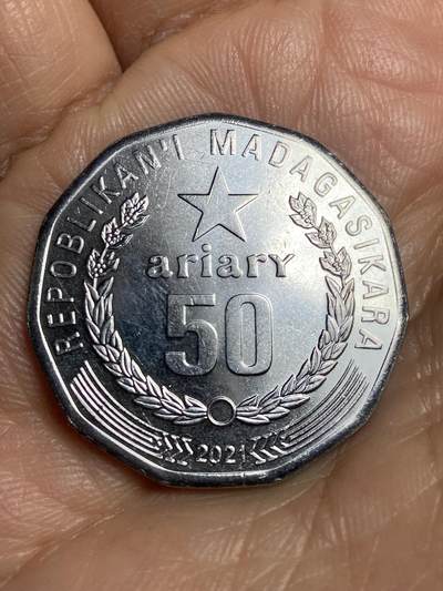 2026年第十五场(总第一百八十四场）外国好品散币场(免佣金) - 马达加斯加🇲🇬2021年50法郎