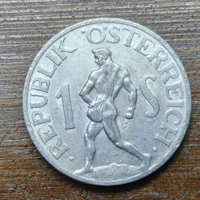 【铜匠收藏】★第140场★散币场。不寄存，30包邮。不满30元，支付5元运费。《接受代拍 代送NGC评级》 - 54【无寄存】奥地利 1957年1先令 播种者 铝币