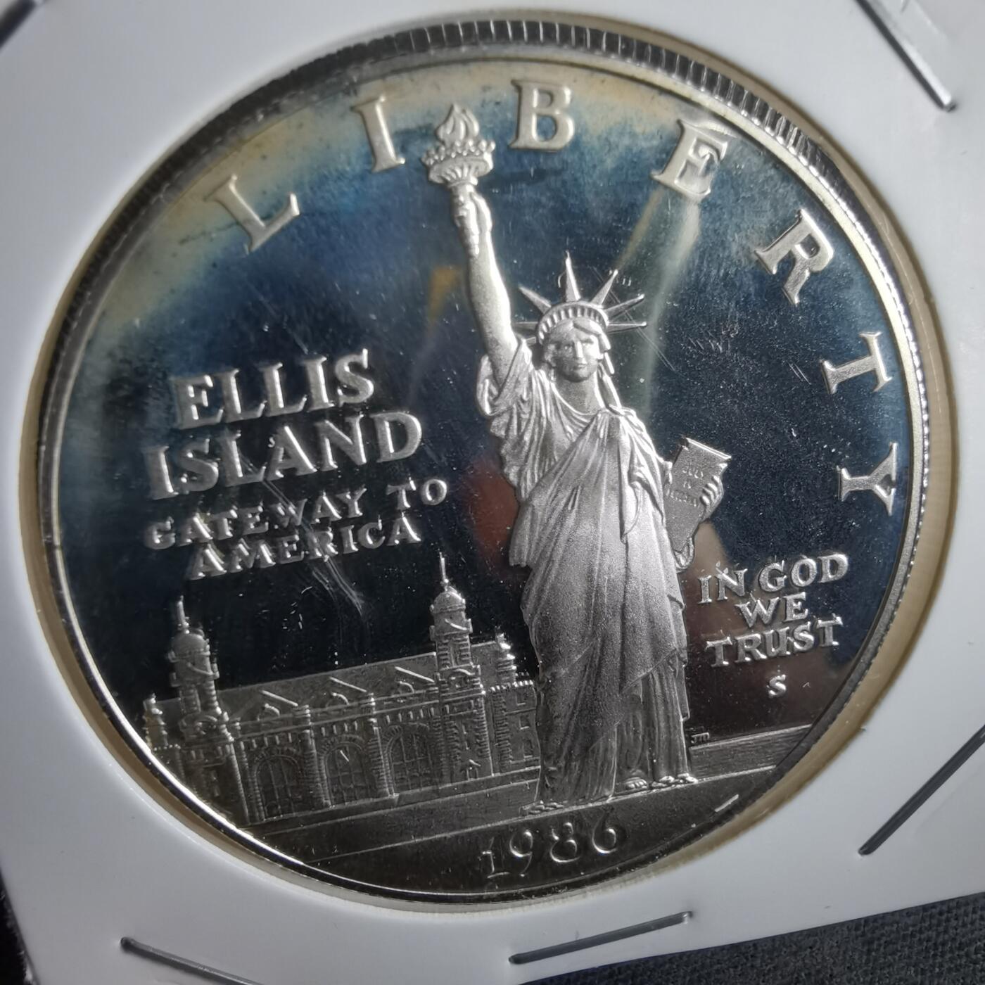 沼泽如烟--第974场 美国1986年一元精制币银币