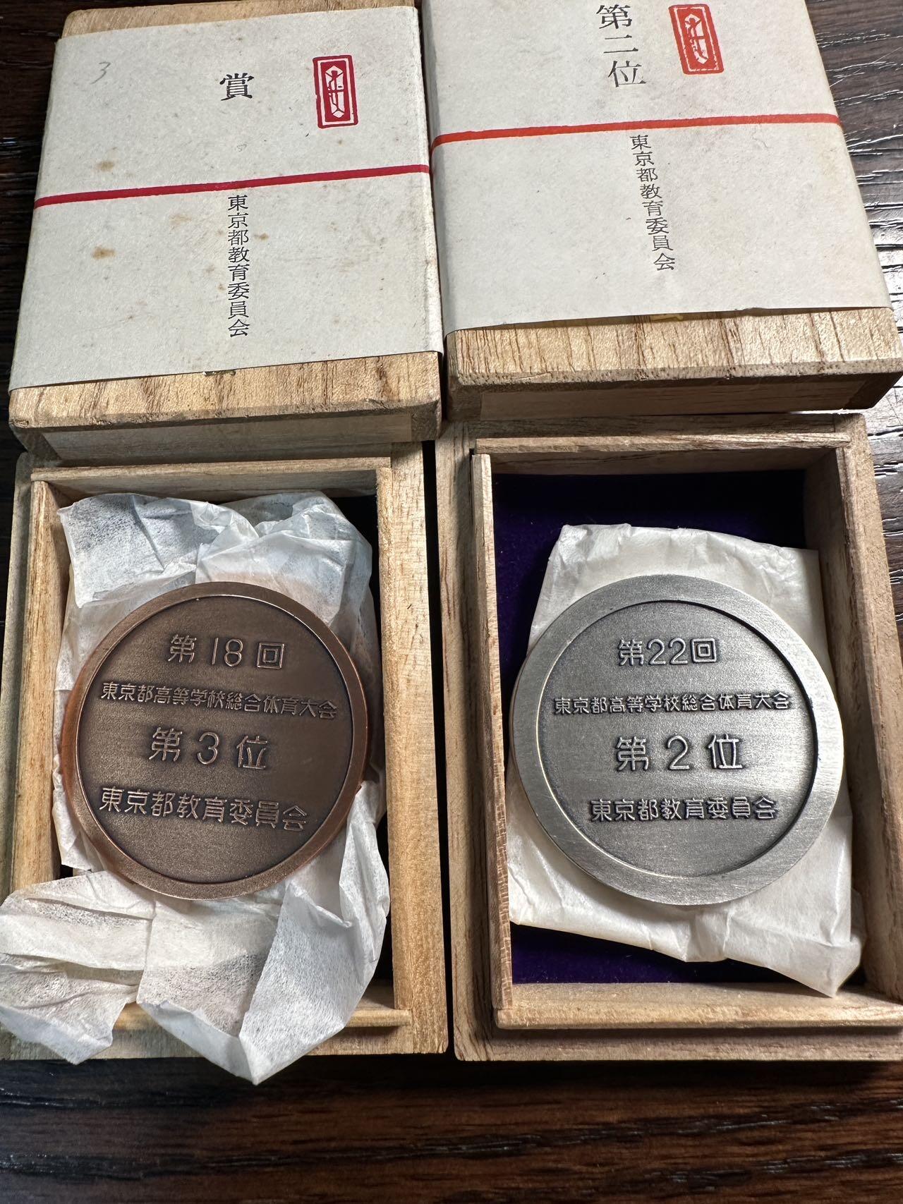 蒂克钱币-第57场 日本章 企业章拍卖  日本 东京都教育委员会 纪念章两枚 原盒