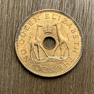 【铜匠收藏】★第140加场★精品老铜币 硬币专场 不寄存，200包邮。不满200元，支付5元运费。《接受代拍 代送NGC评级》 - 100【无寄存】1957 原光 罗得西亚尼亚萨兰 半便士 铜币