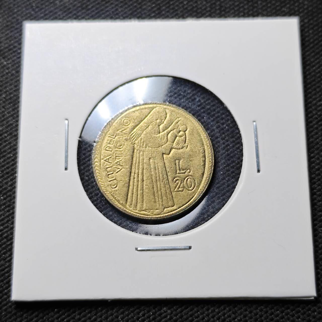 KK钱币收藏小铺  第389期  2月预留时间 周末发货  梵蒂冈20里拉
