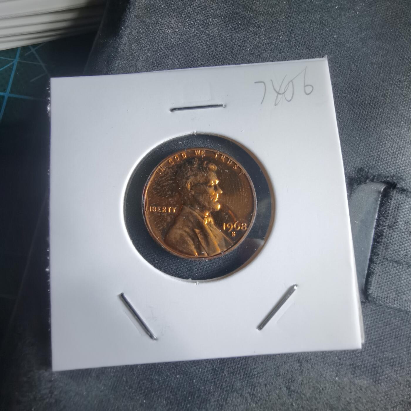 沼泽如烟--第974场 美国1968年一分精制币