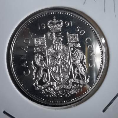 沼泽如烟--第974场 - 加拿大1991年50分精制币