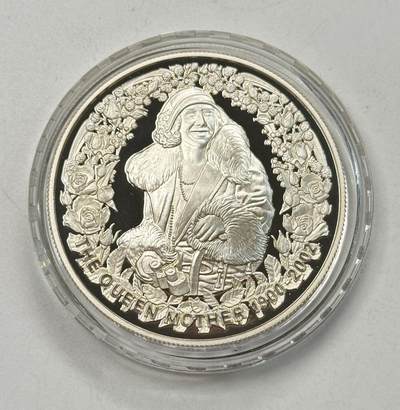 S&S Numismatic世界钱币-拍卖 第119期  - 澳大利亚2002年 英国王太后伊丽莎白·鲍斯-莱昂的一生 5澳元精制纪念银币 盒证齐全 31.1克999银