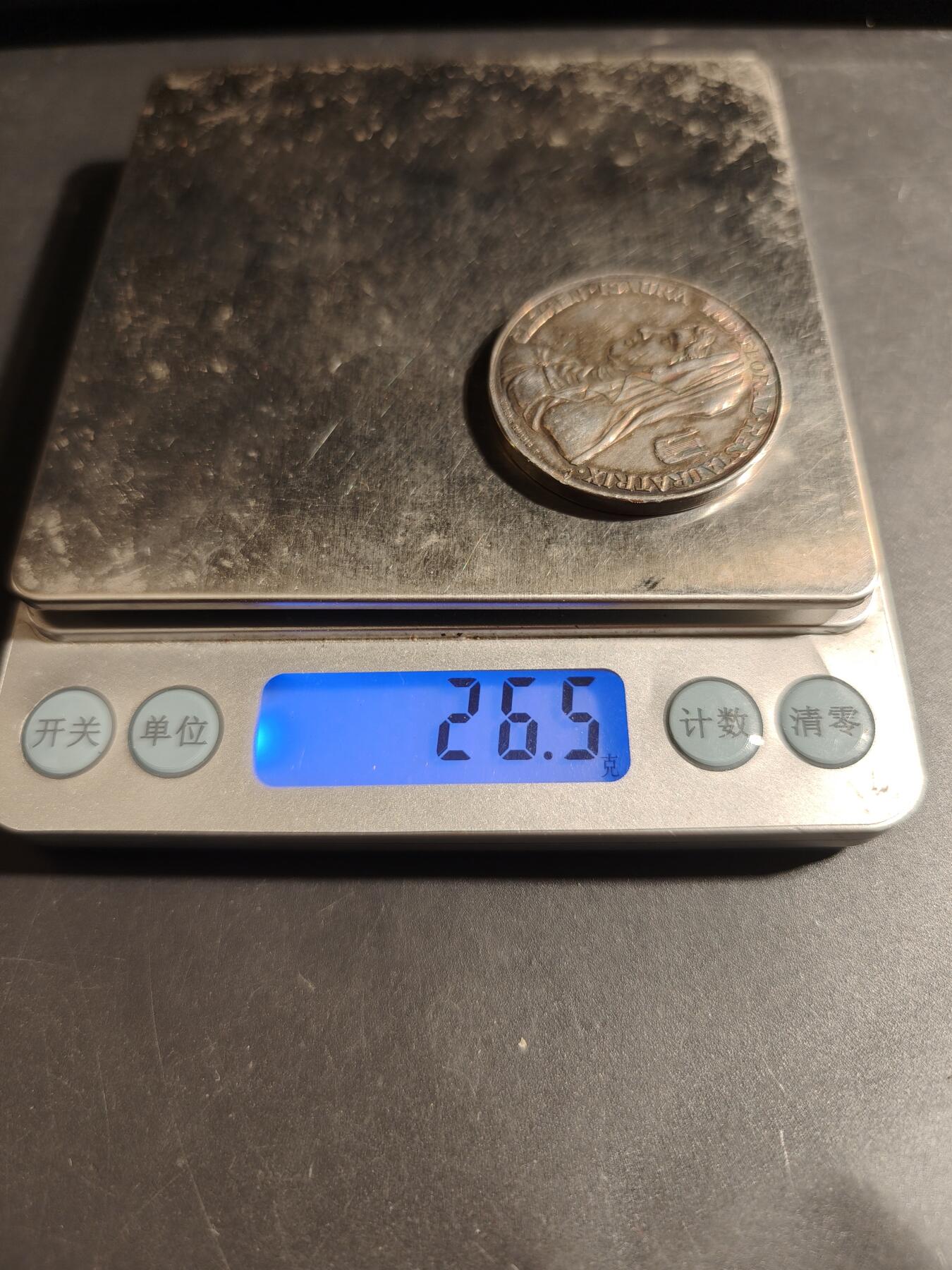 老王徽章第179期 法国图卢兹金花卉竞赛大银章    950银    直径35mm    重量26.5g