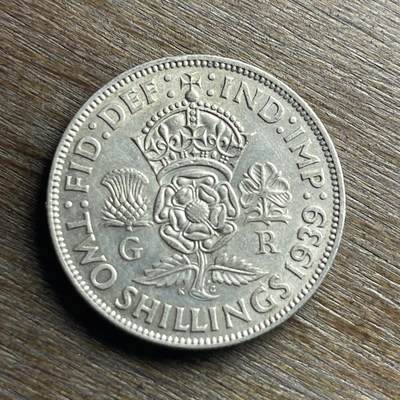 【铜匠收藏】★第140加场★精品老铜币 硬币专场 不寄存，200包邮。不满200元，支付5元运费。《接受代拍 代送NGC评级》 - 100【无寄存】1939 乔六 2先令 银币