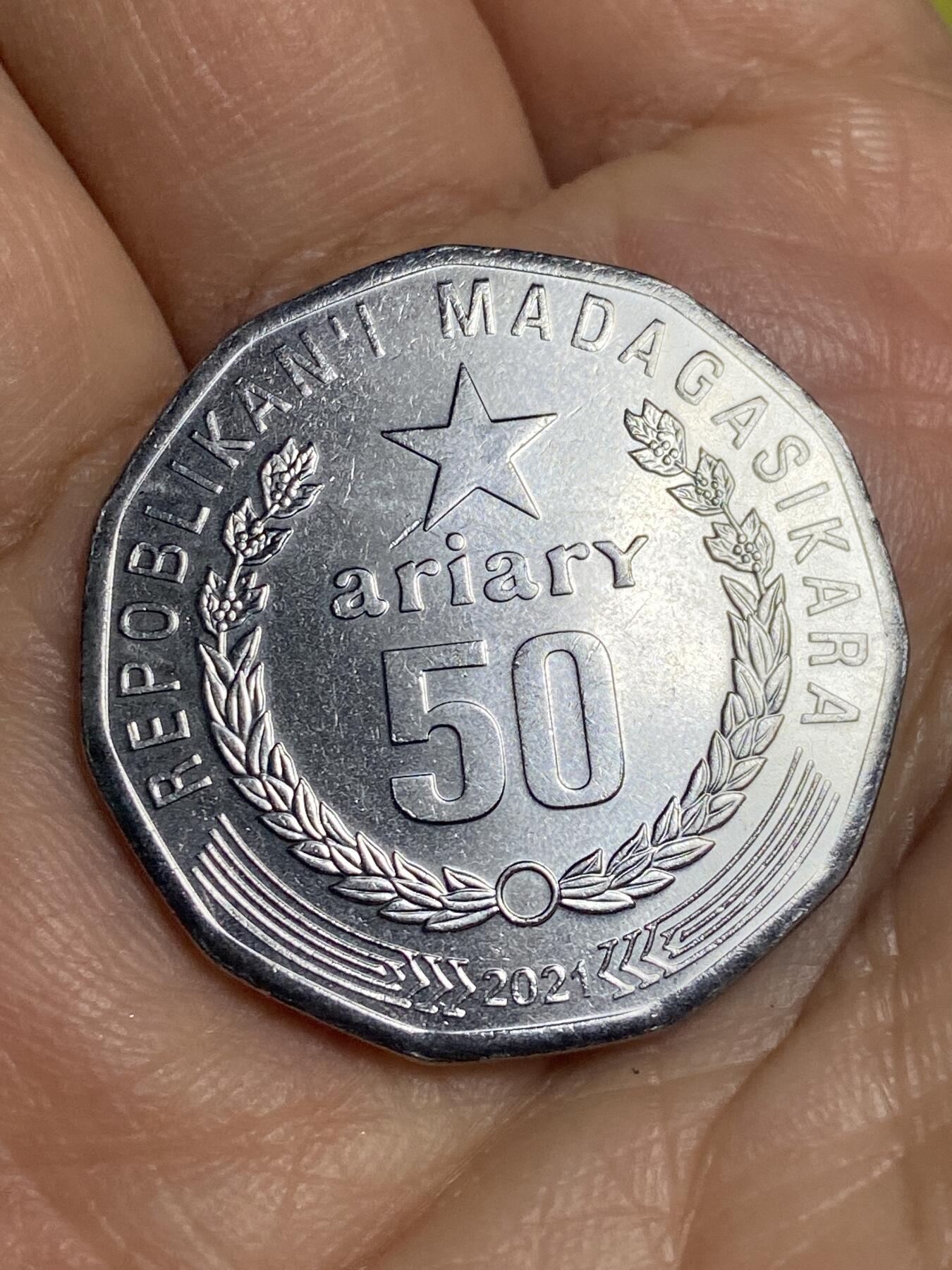 2026年第十五场(总第一百八十四场）外国好品散币场(免佣金) 马达加斯加🇲🇬2021年50法郎