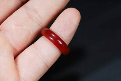 上海都达杂项专场八（全场包邮）   天然红玛瑙戒指87-363