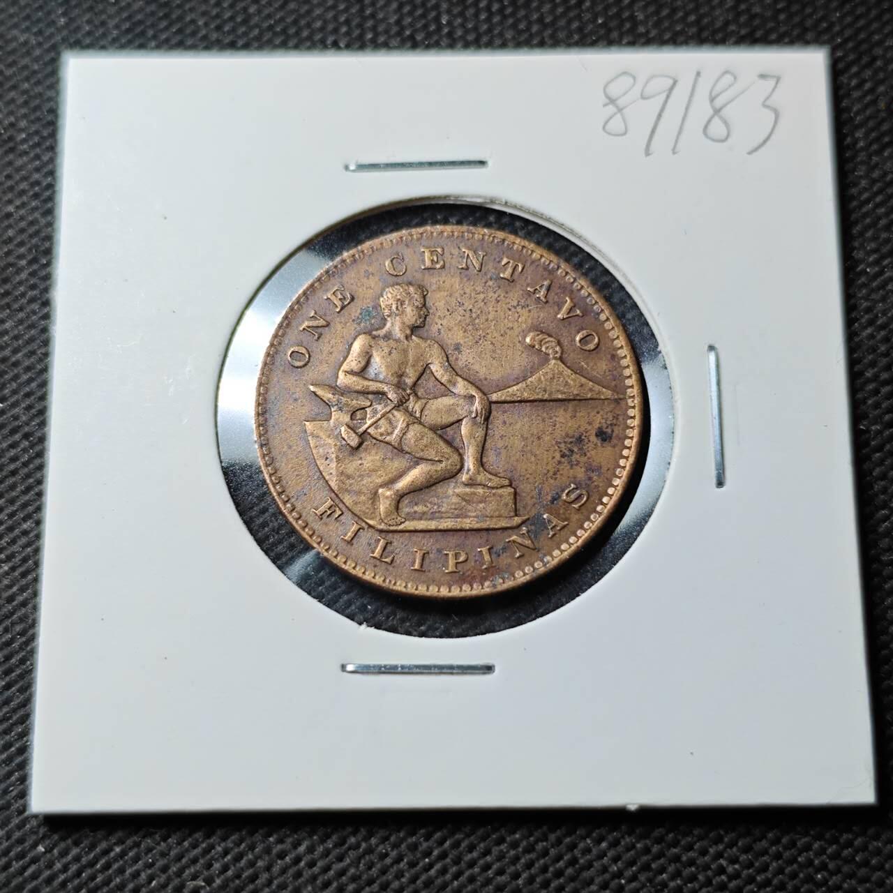 KK钱币收藏小铺  第389期  2月预留时间 周末发货  1944美属菲律宾1分铜币