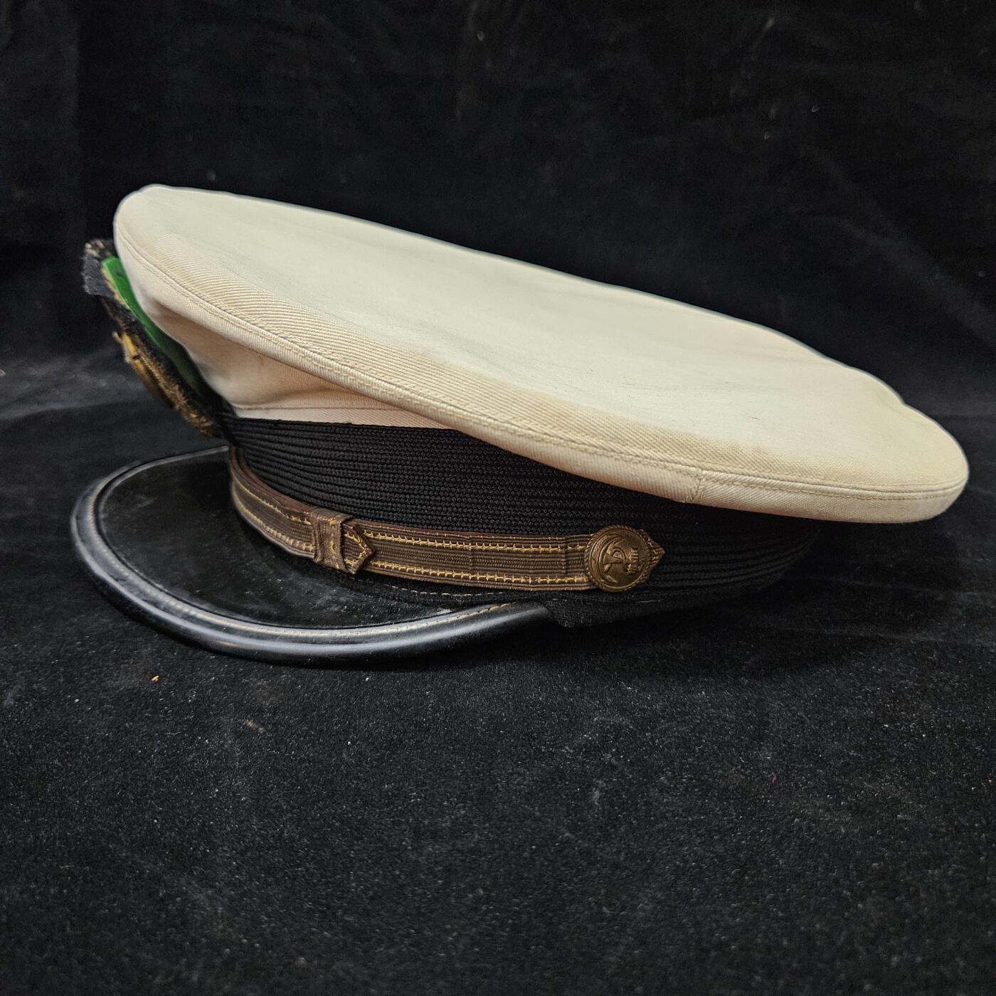 0元起拍勋章 第329期 咸鱼国勋章拍卖专场 1月28日（周三）下午6：00开始 日本早期海自尉官大檐帽 53CM