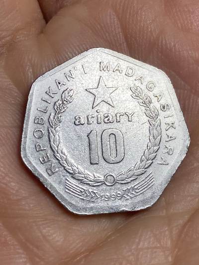 2026年第十五场(总第一百八十四场）外国好品散币场(免佣金) - 马达加斯加🇲🇬1999年10法郎