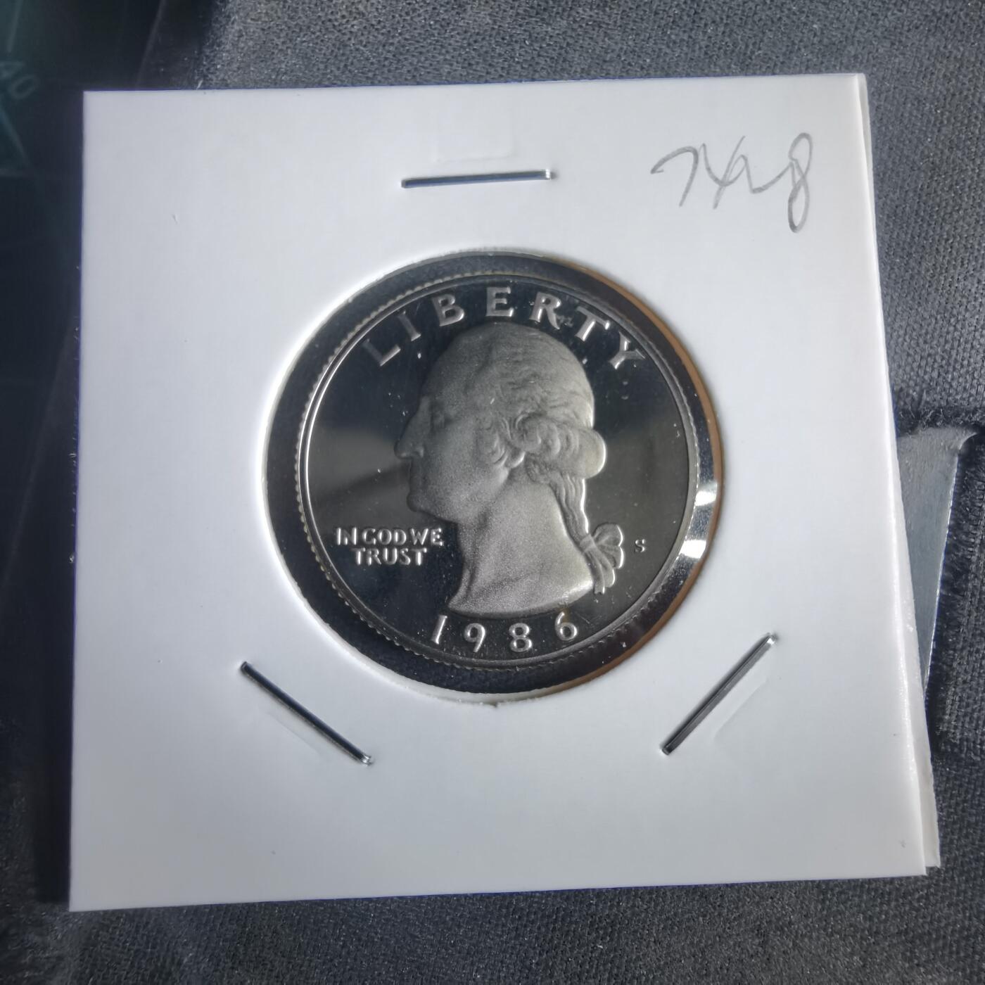 沼泽如烟--第974场 美国1986年25分精制币