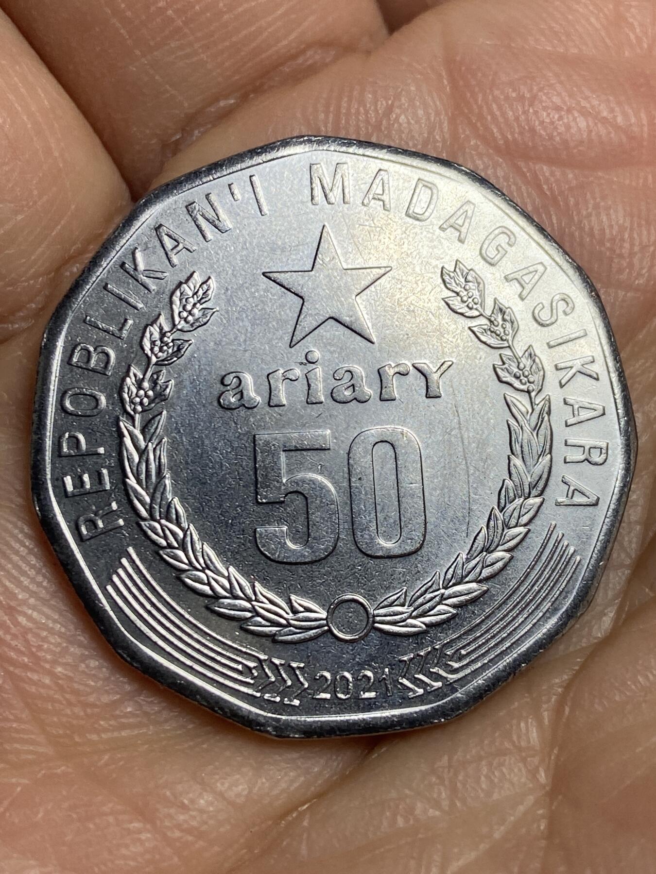 2026年第十五场(总第一百八十四场）外国好品散币场(免佣金) 马达加斯加🇲🇬2021年50法郎