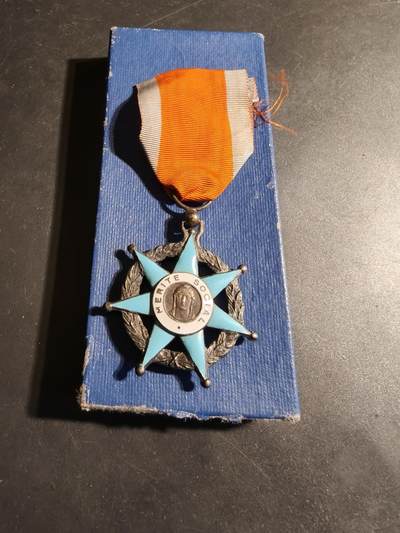 老王徽章第179期 - 法国骑士级社会功绩勋章     带纸盒